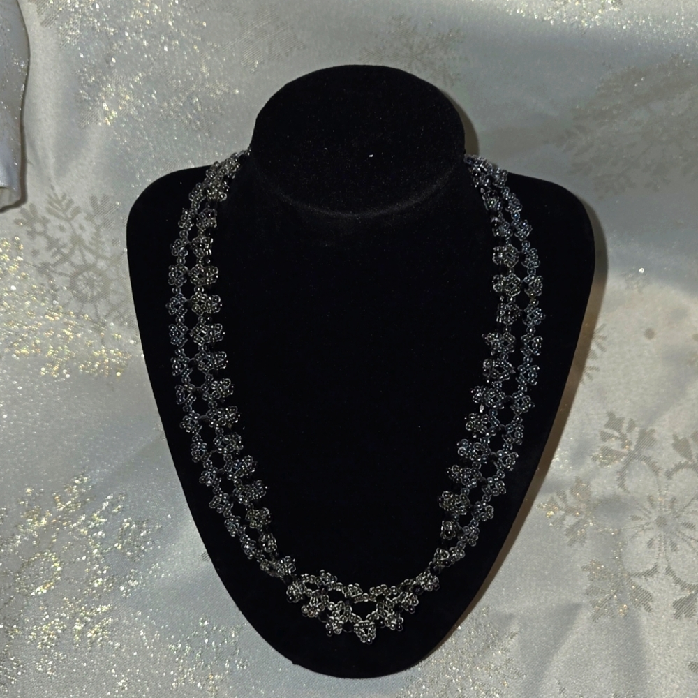 Hand crafted beaded necklace 19"